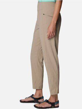 Mountain Hardwear Dynama Ankle Pants Khaki/Tan Pull-On Hiking Size Large